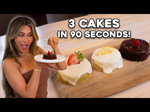 90 SECOND CAKES!! Moist, Sugar Free, Low Carb