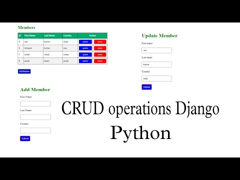 Django Framework | Complete CRUD operations Python | create, read, update, delete