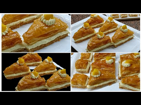 حلويات رمضانيه 👌2024 ميكس وربات كنافه وجلاش بحشو كريمه الباتسيري طريقة احترافيه