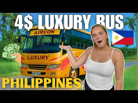 4$ Luxury Bus In The Philippines 🇵🇭 (Cebu to Moalboal)