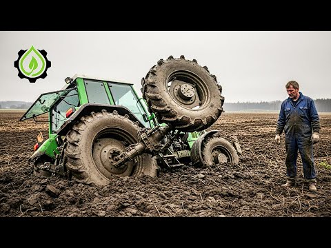 Tractor Stuck In Mud Compilation | Amazing Tractor Operator Skills #21