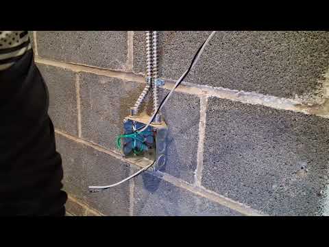 4sq metal electrical box and outlet installation 