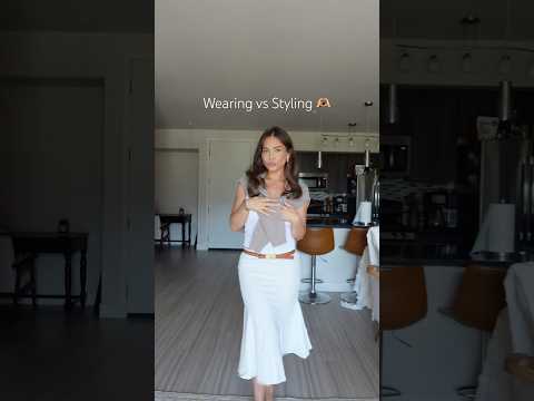Wearing vs styling π€ #howtostyle #styling #summeroutfits #outfitinspo
