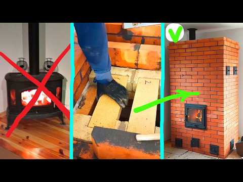 Construction of an amazing stove that saves 50% of wood and heats the house for 50 hours