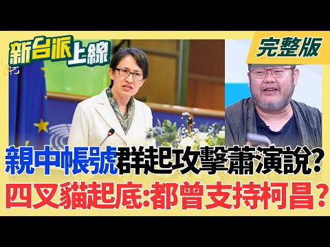 蕭美琴驚喜登歐洲議會！保密到家成功登場 中共擋不住氣急敗壞？假消息又來了？多個親中帳號攻擊蕭演說？四叉貓起底：都支持黃國昌.柯文哲│李正皓 主持│【新台派上線 完整版】20251110│三立新聞台