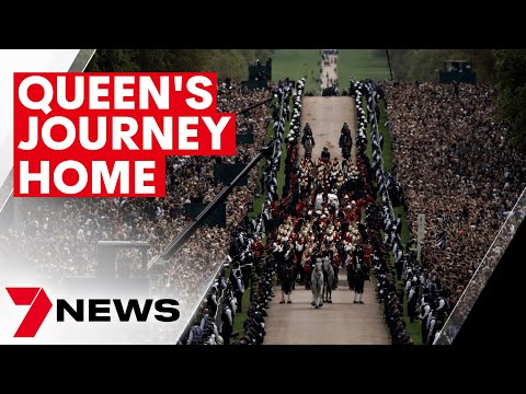 The Queen's Final Journey to Windsor Castle | 7NEWS