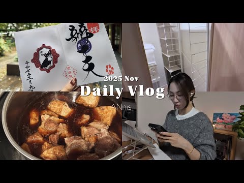 [vlog]  突然想吃滷肉/ 吉娃娃御朱印 / 簡單的GRWM / 改造小儲藏室/ 整理閒聊日常