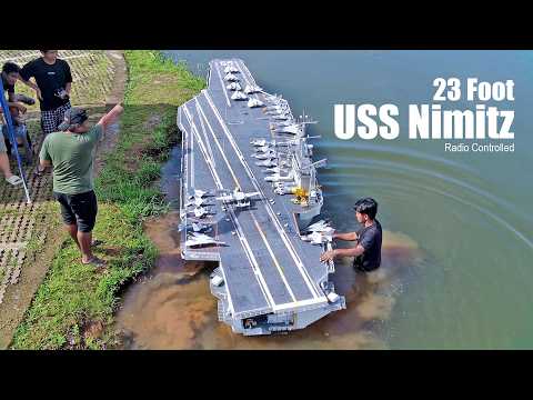 Building a 23-Foot USS Nimitz with 32 Planes and Working Catapult