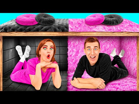 Geheime Räume unter dem Bett | Verrückte Challenge von RaPaPa Challenge