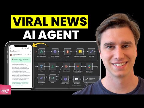 I Built an AI Agent That Scrapes Viral News For You (n8n tutorial)