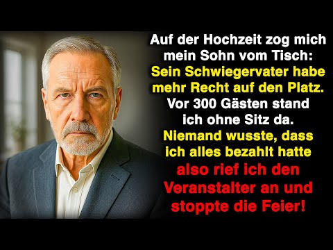 Mein Sohn warf mich bei seiner Hochzeit vom Platz: „Das ist der Stuhl meines Schwiegervaters!“
