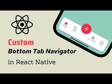 Custom Bottom Tab Navigator in React Native | React Navigation v5 Tutorial