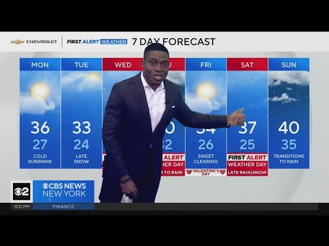 First Alert Weather: Sunshine Monday, snow returns Tuesday