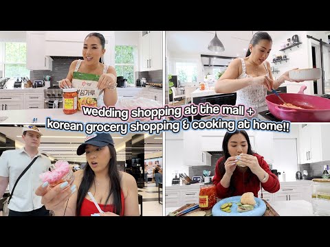 WEDDING MALL SHOPPING!! Korean Grocery Shopping & Cooking At Home!!