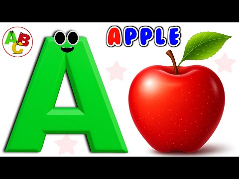🎶 ABC Cartoon Nursery Rhymes | Alphabet Learning Song for Toddlers // A is For Apple 🍎 a aa Apple 🍎 