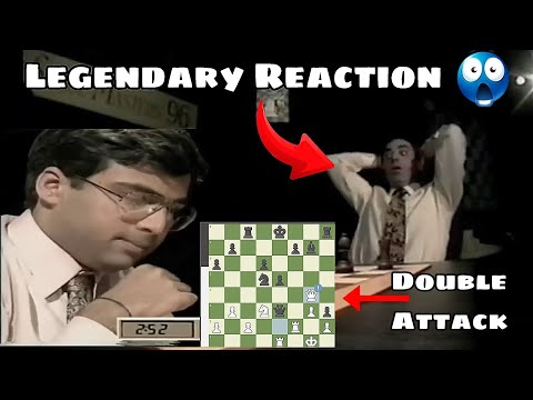 Unbelievable Reaction by Garry Kasparov after Vishy Anand finds the best move in the Position 1996