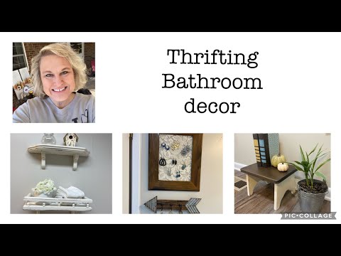 Thrift store shopping and thrift flips for bathroom decorating