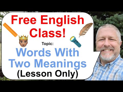 Let's Learn English! Topic: Words with Two Meanings! ๐คด๐พ๐๐ฆ (Lesson Only)