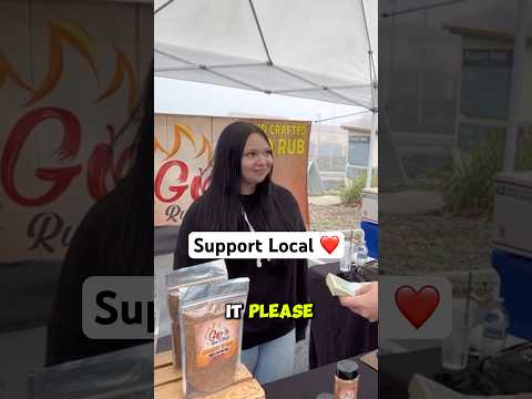 She Was Just Selling BBQ Rub… So I Did This ❤️ #kindness #supportlocal #goodvibes #farmersmarket