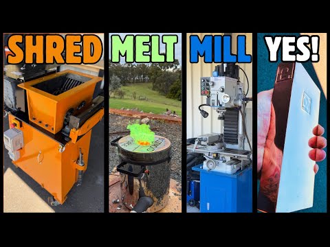 Milling A Copper Beauty - Scrap Copper Shredding Melting & Milling - ASMR Metal Melting - BigStackD
