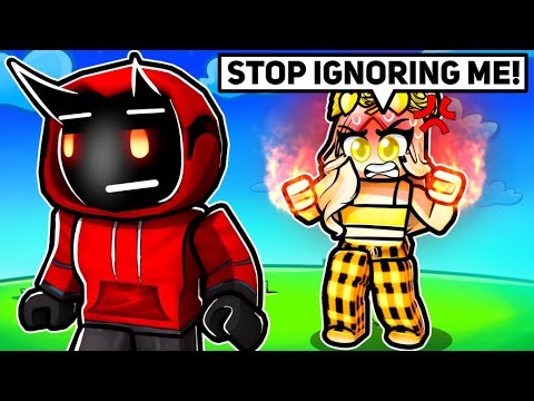 Ignoring MY CRUSH For 24 HOURS In Roblox...