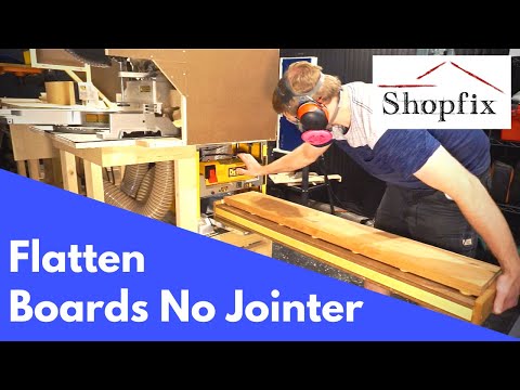 How to Flatten wood Without a Jointer - Free Downloadable Plans Included!