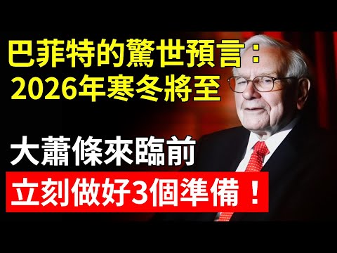 巴菲特的驚世預言：2026年寒冬將至，大蕭條來臨前，請立刻做好這3個準備！