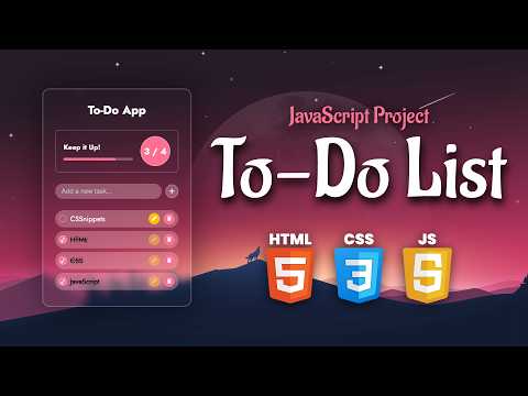 Create a To-Do List App with HTML, CSS & JavaScript | Task App in JavaScript