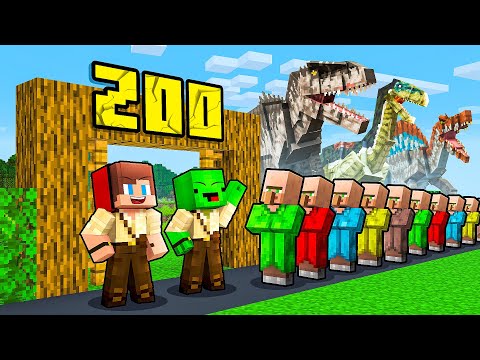 JJ and Mikey Opened DINOSAUR PARK in Minecraft - Maizen
