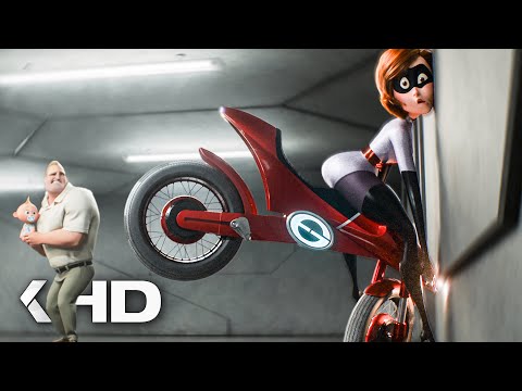 INCREDIBLES 2 Movie Clip - First Elasticycle Ride Gone Wrong (2018)