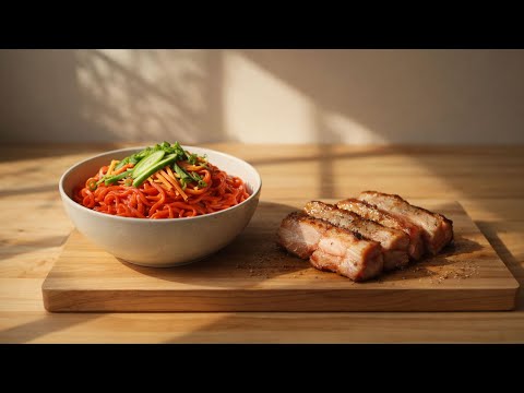 주방 소리 Kitchen Sounds | 비빔면 삶는 소리와 삼겹살