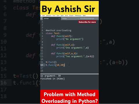 Problem with method overloading in Python? #python #overloading #oop