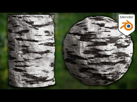 Procedural White Birch Tree Bark Material (Blender Tutorial)