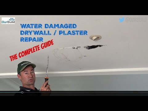 How To Repair a Water Damaged Plasterboard / Drywall Ceiling
