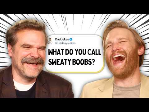 David Harbour vs Wyatt Russell | Dad Joke-Off