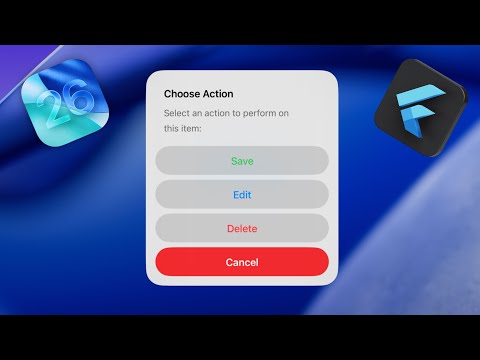 iOS 26 Multi-Action Alert Dialog in Flutter | Action Sheet Style UI Tutorial