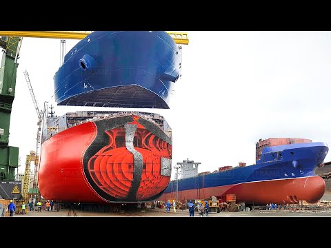 How They Build World’s Biggest Container Ships From Scratch