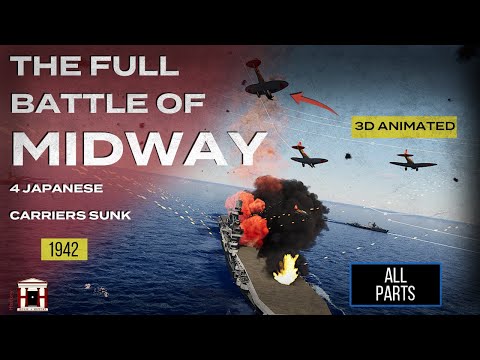 The Battle of Midway, 1942 - 3D Animated (ALL PARTS)