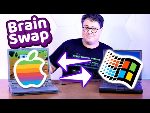 Windows 2000 vs Mac OS 9 LAPTOP BRAIN SWAP!
