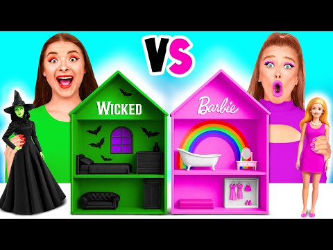 We Build Amazing Doll House | Barbie VS Wicked Challenge by GoFun