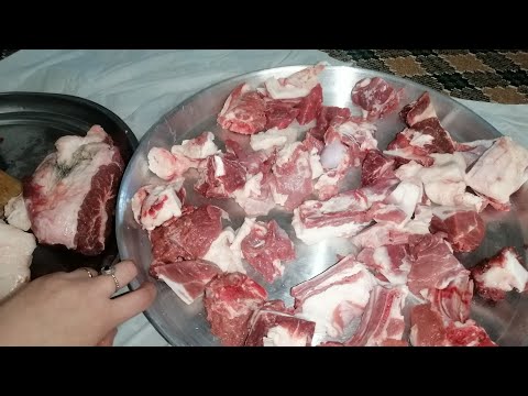 #روتين اشكد اصرف لحم شهري طبخ الباميه عمتي اجت وتغدت يمنا 😎