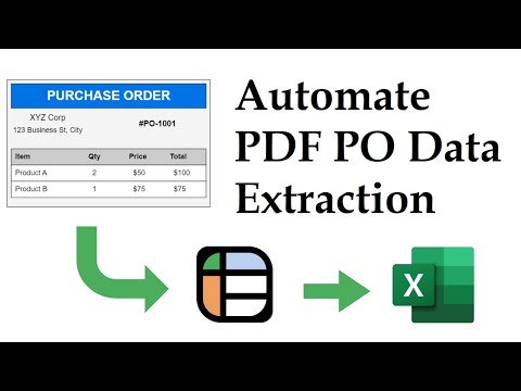 PDF Purchase Order PO to EXCEL with Lido (Easiest Way 2025) | Data Automation