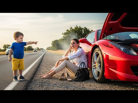 “Mi papá es mecánico, él puede arreglarlo”, dijo el niño a la mujer que lloraba junto al Ferrari