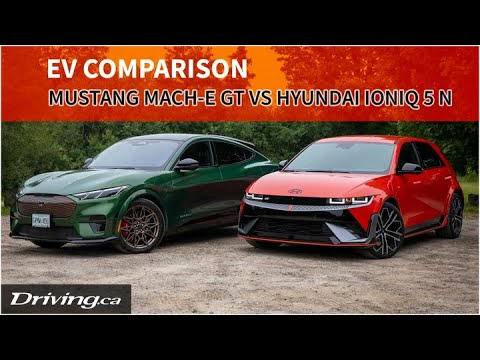2025 Hyundai Ioniq 5 N vs 2024 Ford Mustang Mach-E GT | EV Comparison | Driving.ca