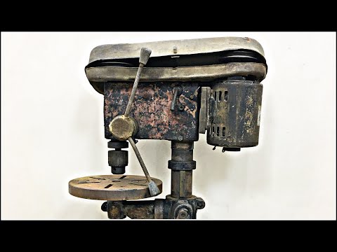 Old Rusty Drill Press Restoration - Restore Drill Press