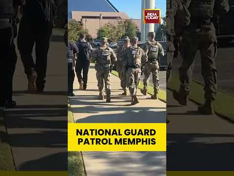 National Guard troops seen patrolling in Memphis alongside local police | #usnews #usarmy #shorts
