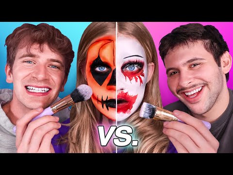 Best Friends Makeup Battle on My Face! Ft. Scott & Asher