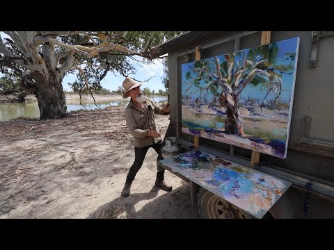 PAINTING a GUM Tree in FULL Australian Sunlight!