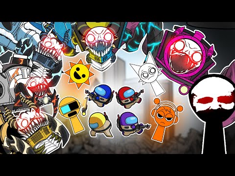 CHOO CHOO CHARLES vs SPRUNKI & GHOSTBUSTERS COMPLETE EDITION  I AMONG US ANIMATION