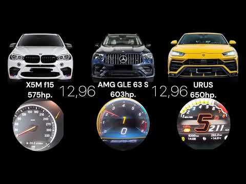 X5M vs AMG GLE 63 S vs URUS. Speed Battle.